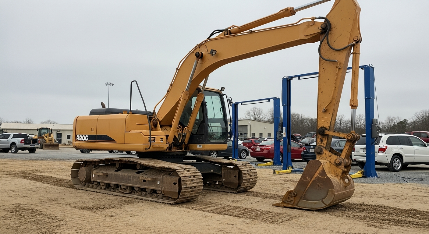 Used excavator bought and hauled