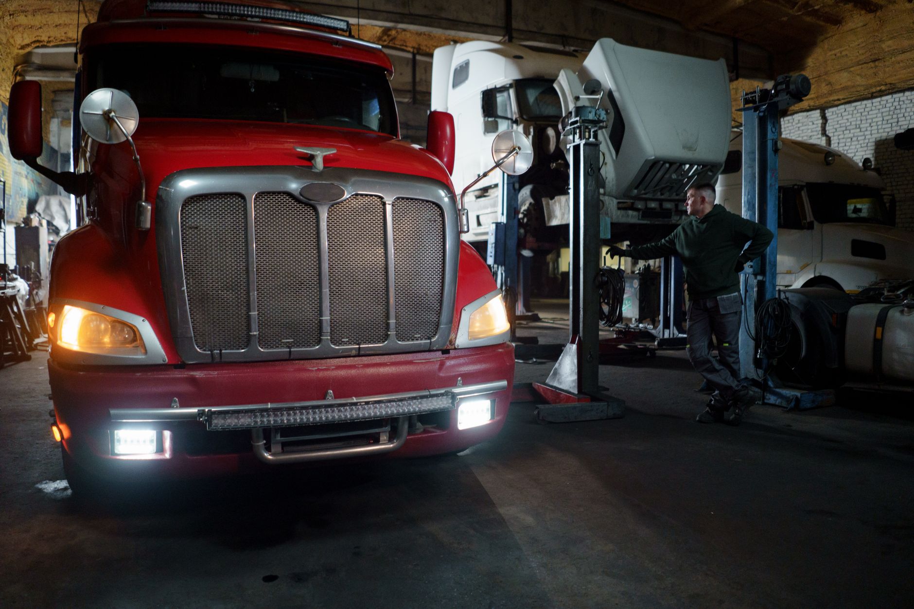 Wrecked semi cab bought for salvage